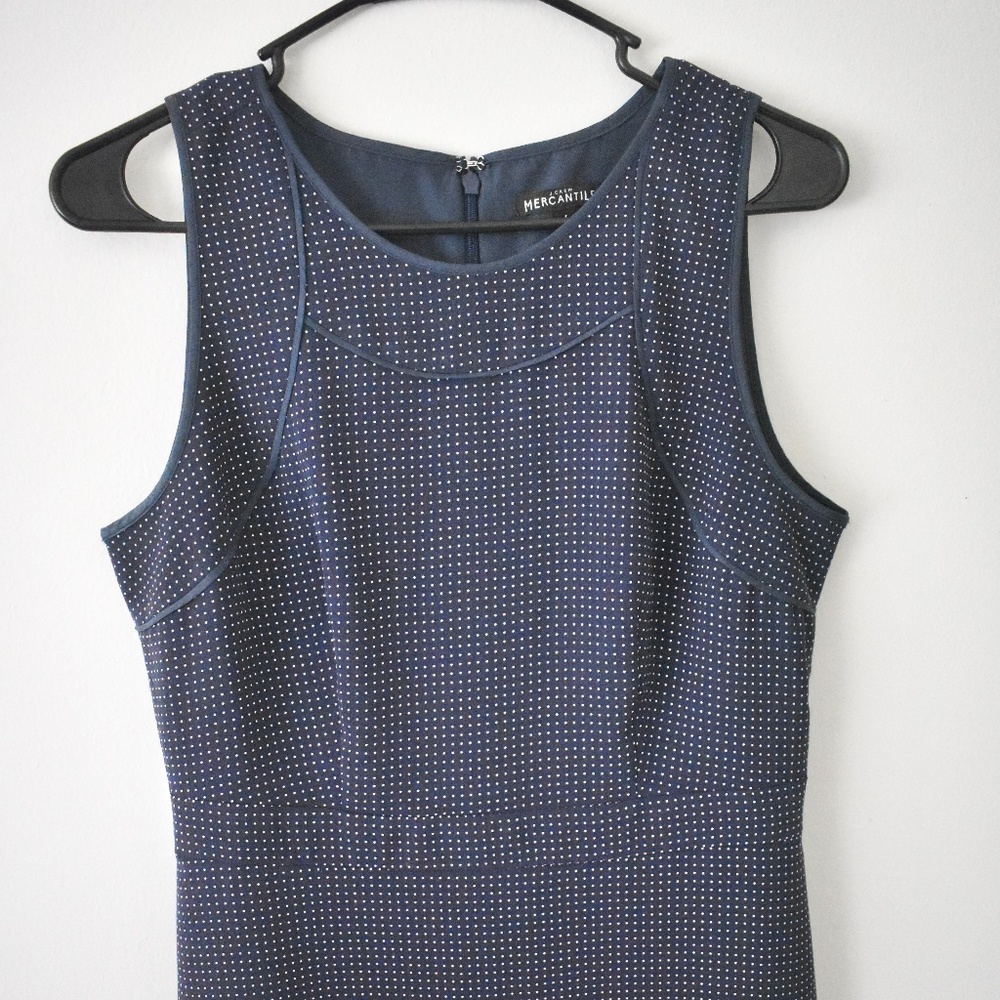 J.Crew Mercantile Navy Dot Dress